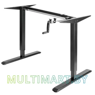 Стол для работы стоя ErgoSmart Manual Desk Special 1360x800x36 мм (дуб мореный/черный) картинка 3